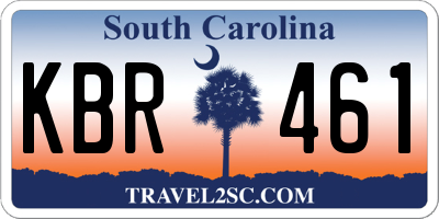 SC license plate KBR461