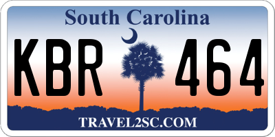 SC license plate KBR464