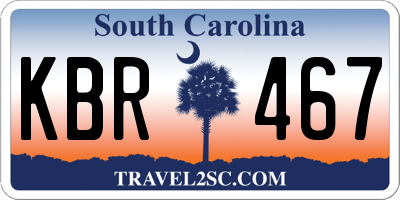 SC license plate KBR467