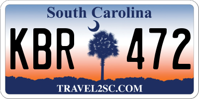 SC license plate KBR472