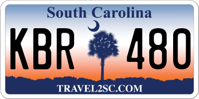 SC license plate KBR480