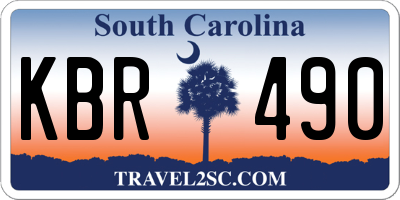 SC license plate KBR490