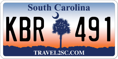 SC license plate KBR491