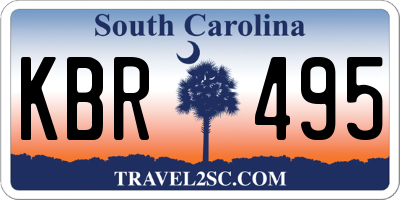 SC license plate KBR495
