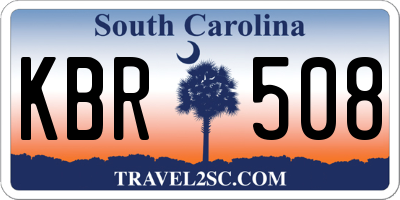 SC license plate KBR508