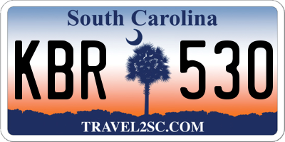 SC license plate KBR530