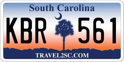 SC license plate KBR561