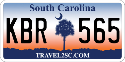 SC license plate KBR565