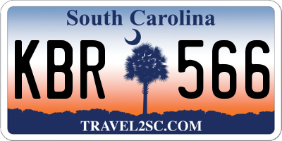SC license plate KBR566