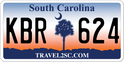 SC license plate KBR624