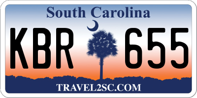 SC license plate KBR655