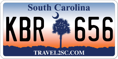 SC license plate KBR656