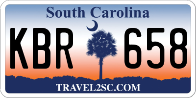 SC license plate KBR658