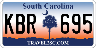 SC license plate KBR695
