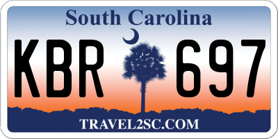 SC license plate KBR697