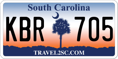 SC license plate KBR705
