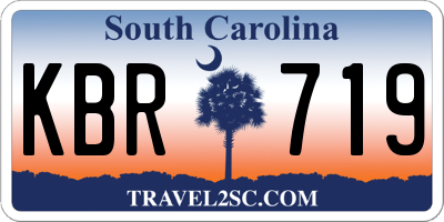 SC license plate KBR719