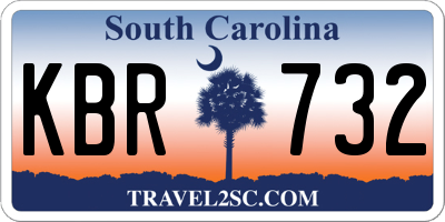 SC license plate KBR732