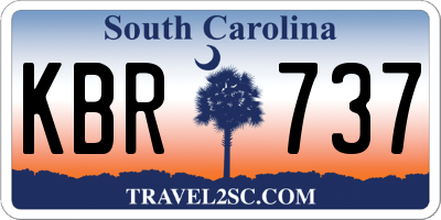 SC license plate KBR737