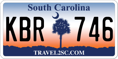 SC license plate KBR746