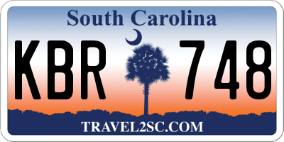 SC license plate KBR748