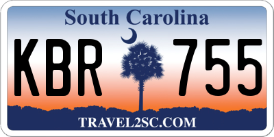 SC license plate KBR755