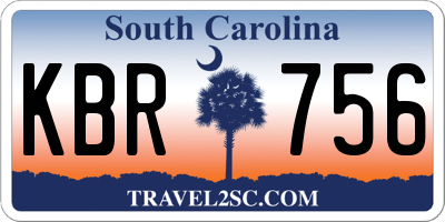 SC license plate KBR756