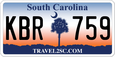 SC license plate KBR759