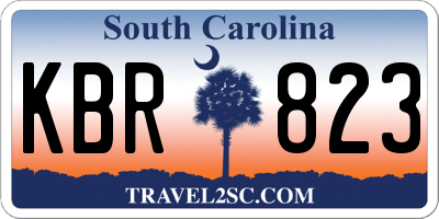 SC license plate KBR823