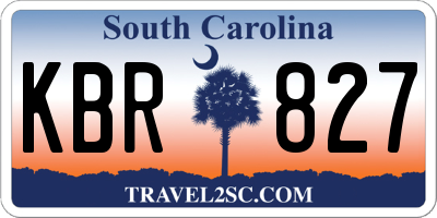 SC license plate KBR827