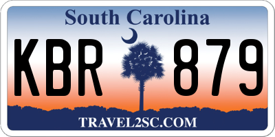 SC license plate KBR879
