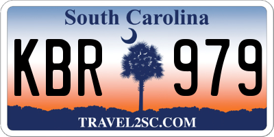 SC license plate KBR979