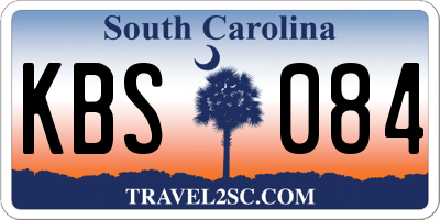 SC license plate KBS084