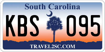 SC license plate KBS095