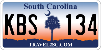 SC license plate KBS134