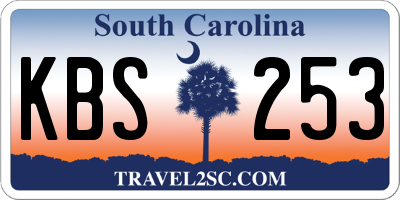 SC license plate KBS253