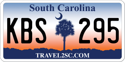 SC license plate KBS295