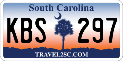 SC license plate KBS297
