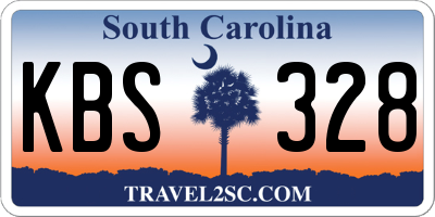SC license plate KBS328