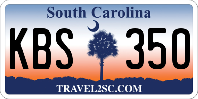 SC license plate KBS350