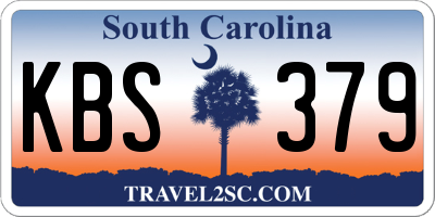 SC license plate KBS379