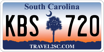 SC license plate KBS720