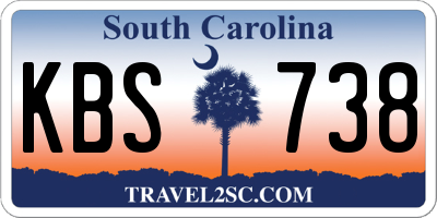 SC license plate KBS738