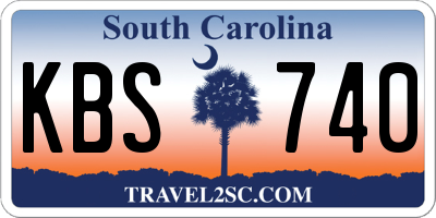 SC license plate KBS740