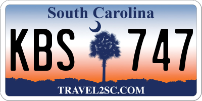 SC license plate KBS747