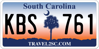 SC license plate KBS761