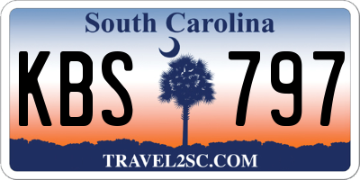 SC license plate KBS797