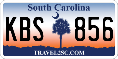 SC license plate KBS856