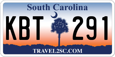 SC license plate KBT291