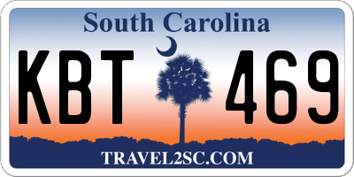 SC license plate KBT469